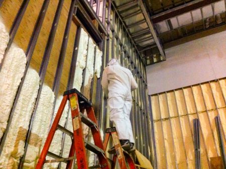 spray foam insulation in walls