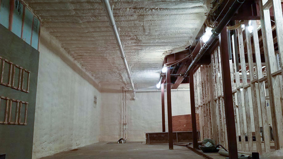 corrugated ceiling spray foam insulation - 2