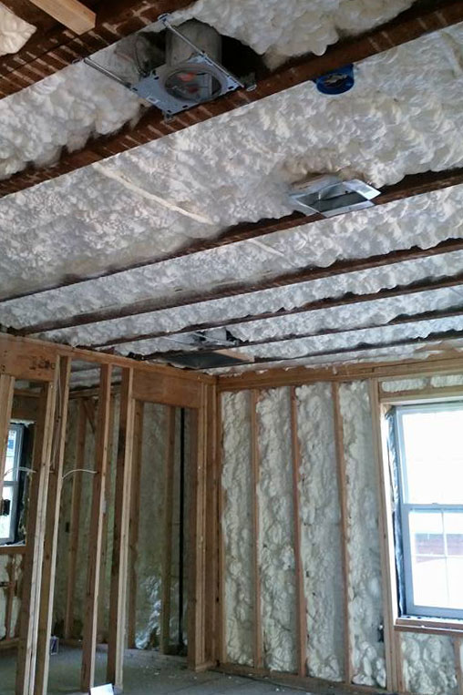 exterior walls & ceiling spray foam insulation - 1