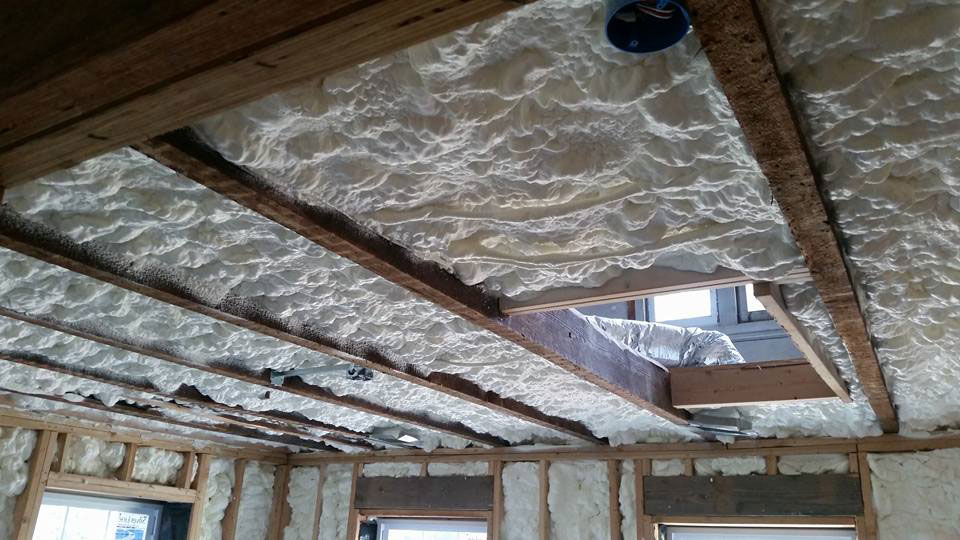 exterior walls & ceiling spray foam insulation - 2