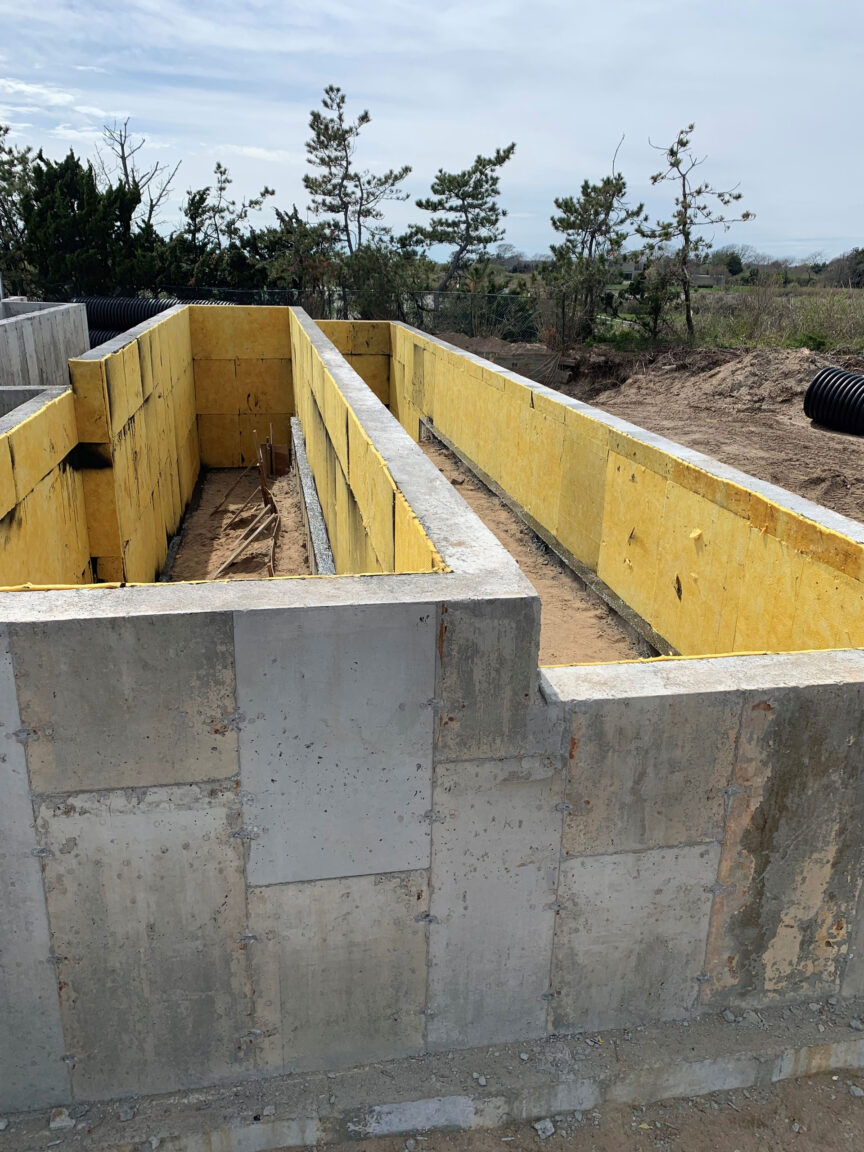 home foundation drainage board
