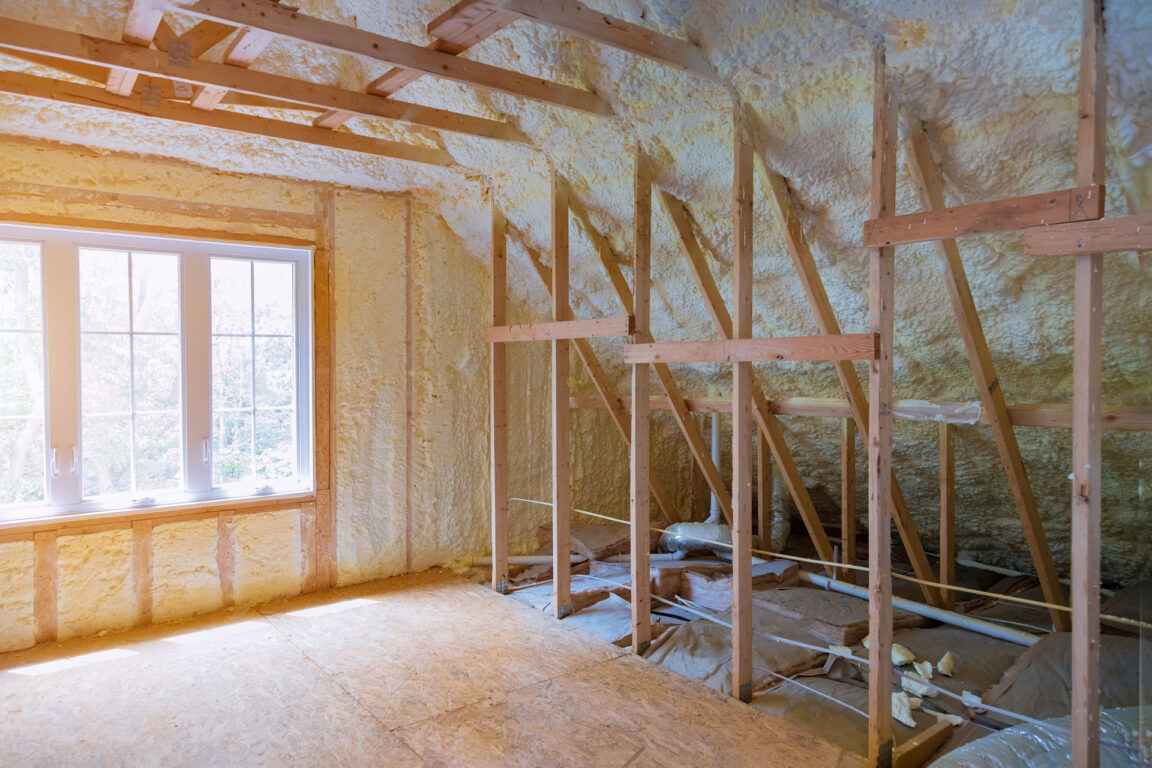 insulated attic interior