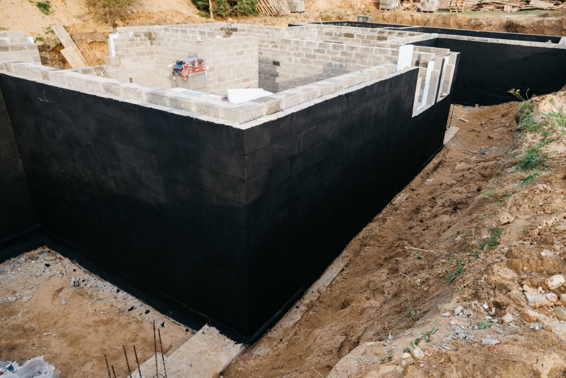 waterproofed home foundation